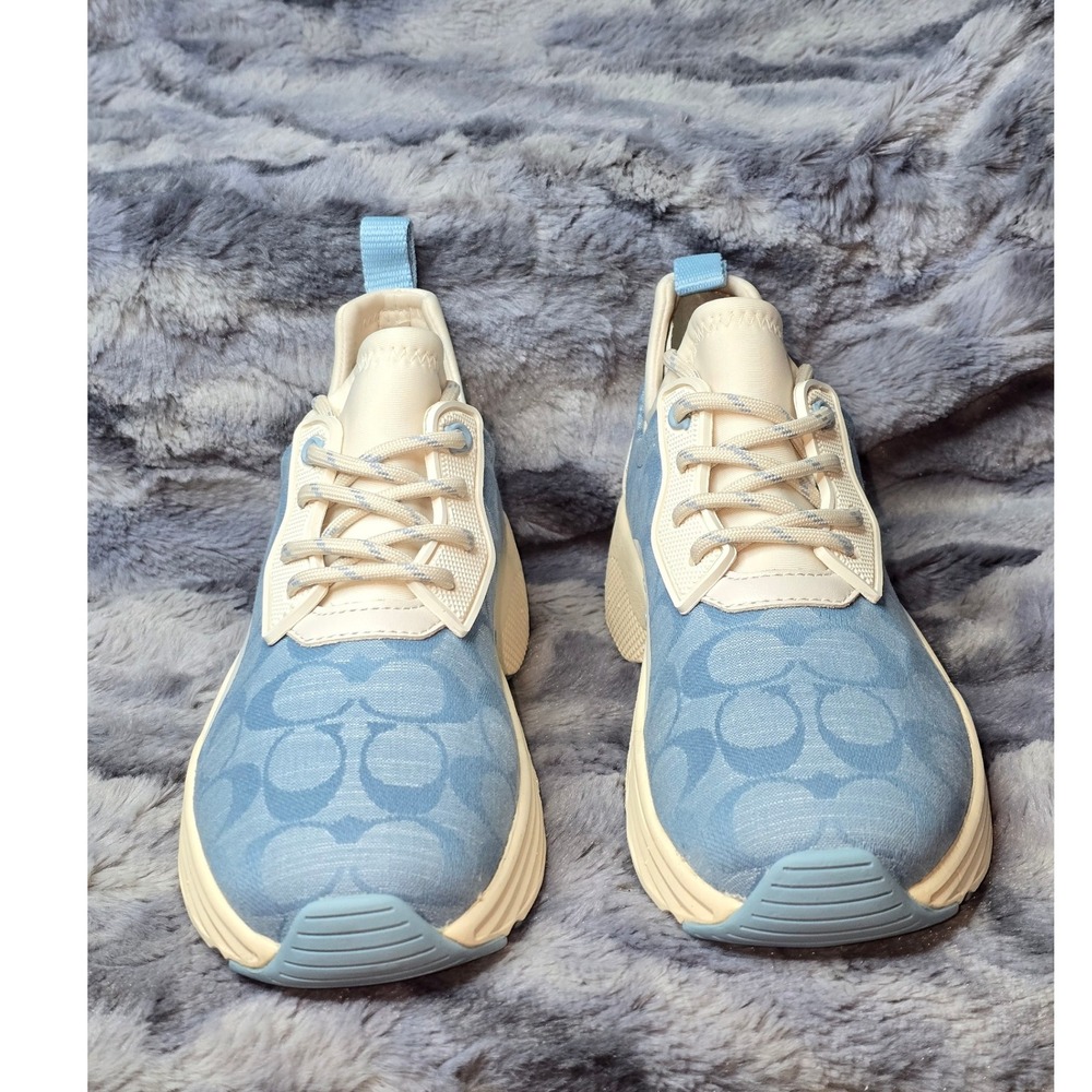 NWB Coach C270 Tech Runner signature canvas chambray‎ blue/cream size 5 EU  35.5 - Picture 3 of 10